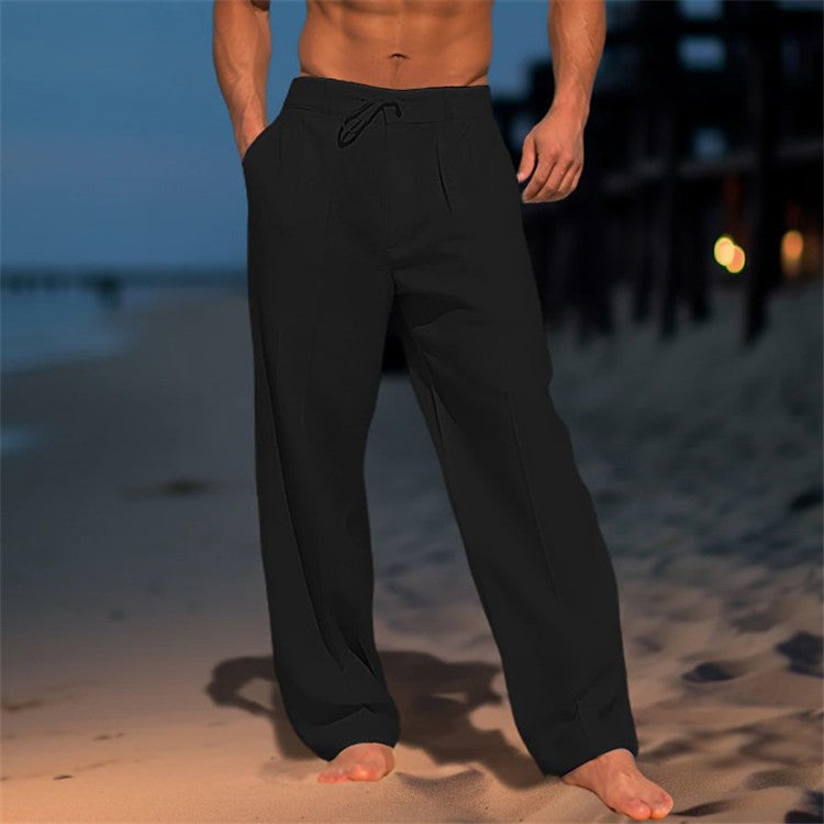 Men's Elegant Casual Pants with Adjustable Drawstring Lisslune