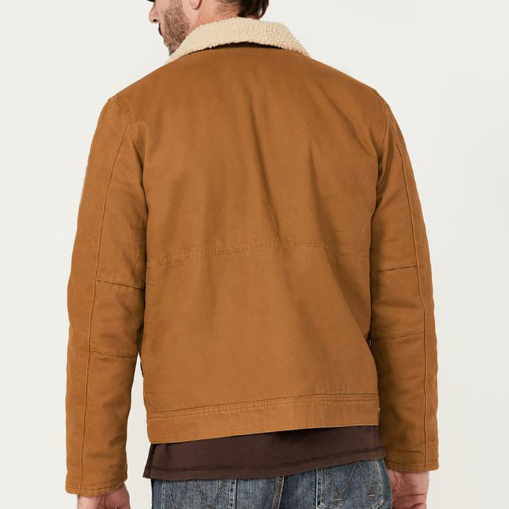 Men's cozy and stylish fleece jacket with snap buttons Lisslune
