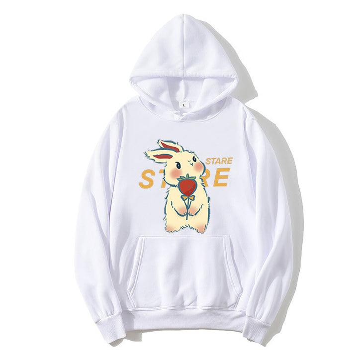 Women's hoodie with playful rabbit motif and inspirational slogan Lisslune