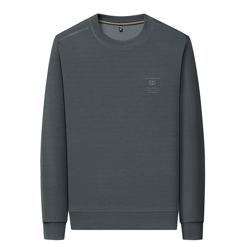 Men's Stylish Long Sleeve Sweater with Structured Rib Design Lisslune