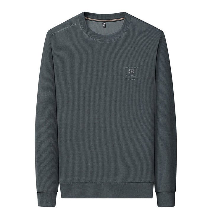 Men's Stylish Long Sleeve Sweater with Structured Rib Design Lisslune