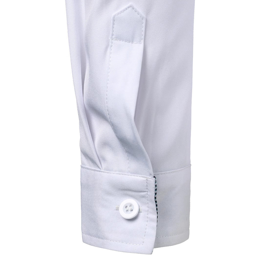 Men's long-sleeve shirt with fashionable collar and fine woven pattern Lisslune