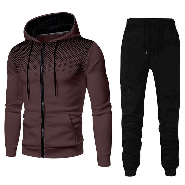 Men's stylish hoodie set with fashionable design and practical pockets Lisslune