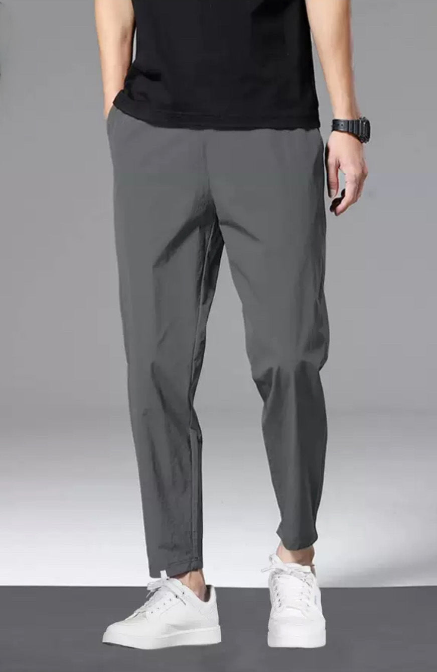 Men's Stylish Airy Leisure Pants with Elastic Waist and Practical Pockets Lisslune