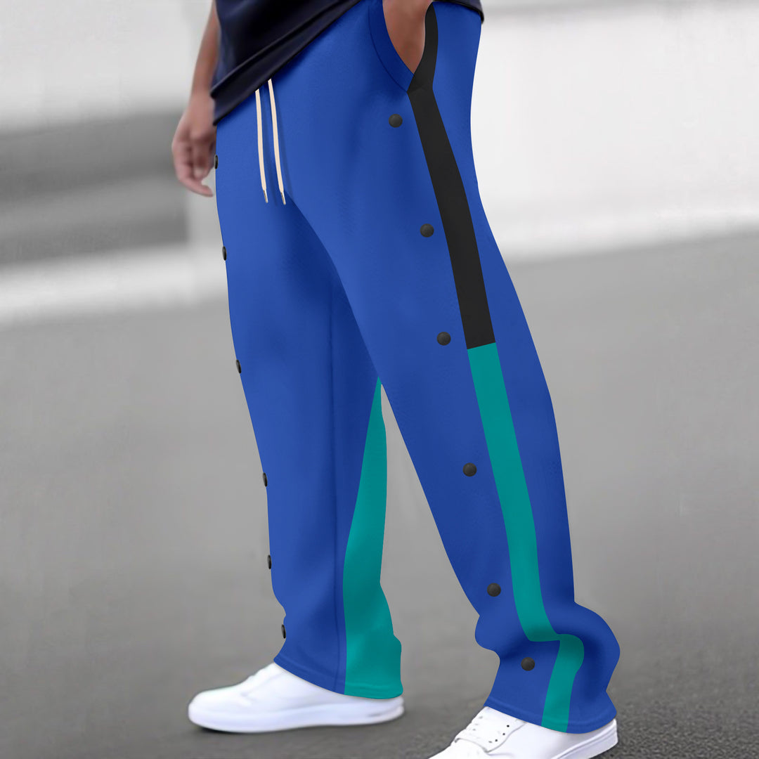 Men's sports pants with side snap buttons Lisslune