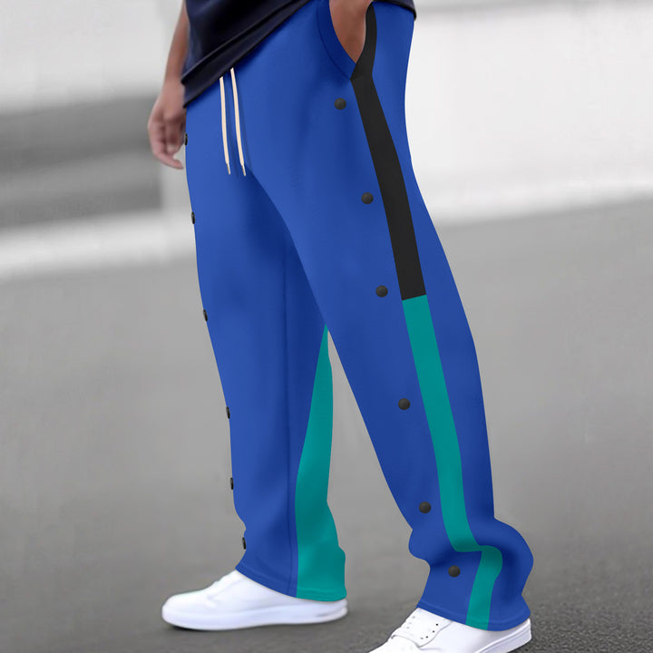 Men's sports pants with side snap buttons Lisslune