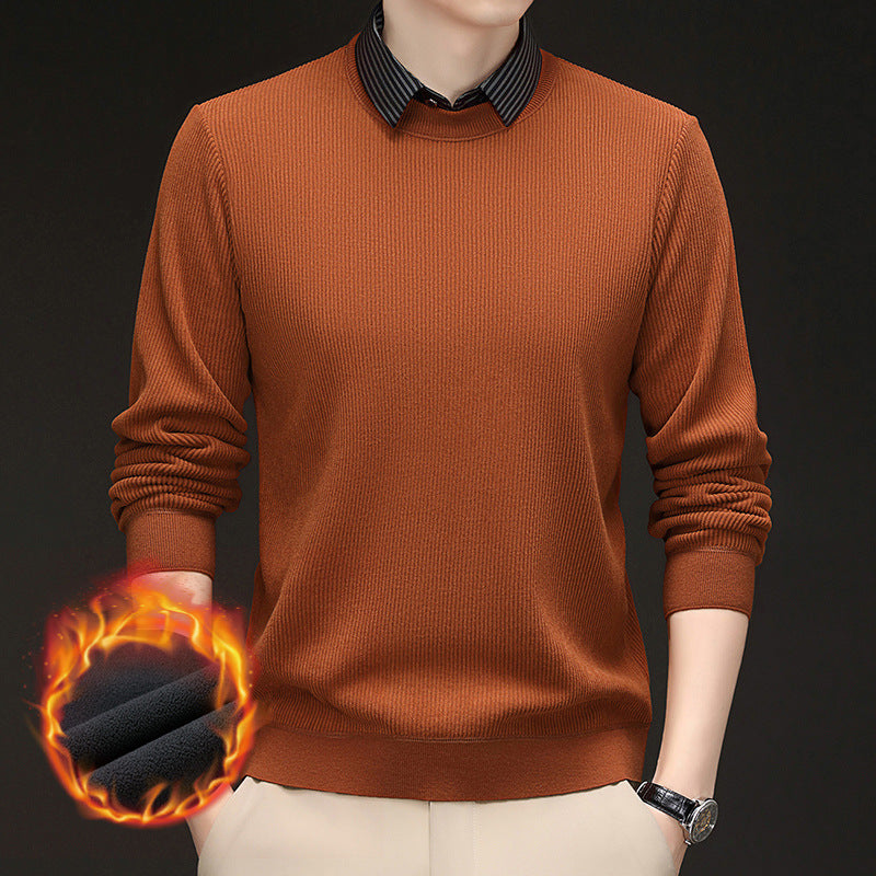 Men's Comfortable Fine Knit Sweater with Thermoregulatory Effect Lisslune