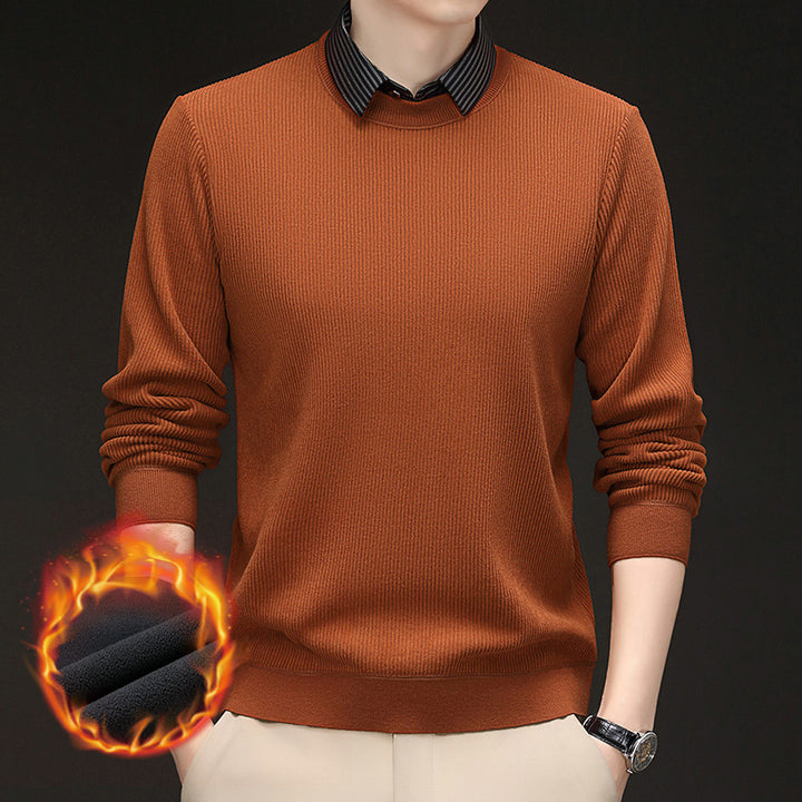 Men's Comfortable Fine Knit Sweater with Thermoregulatory Effect Lisslune