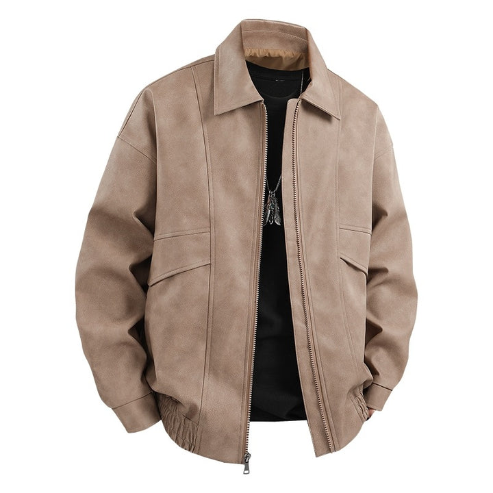 Men's transition jacket in a casual vintage style with side pockets and elastic cuffs Lisslune