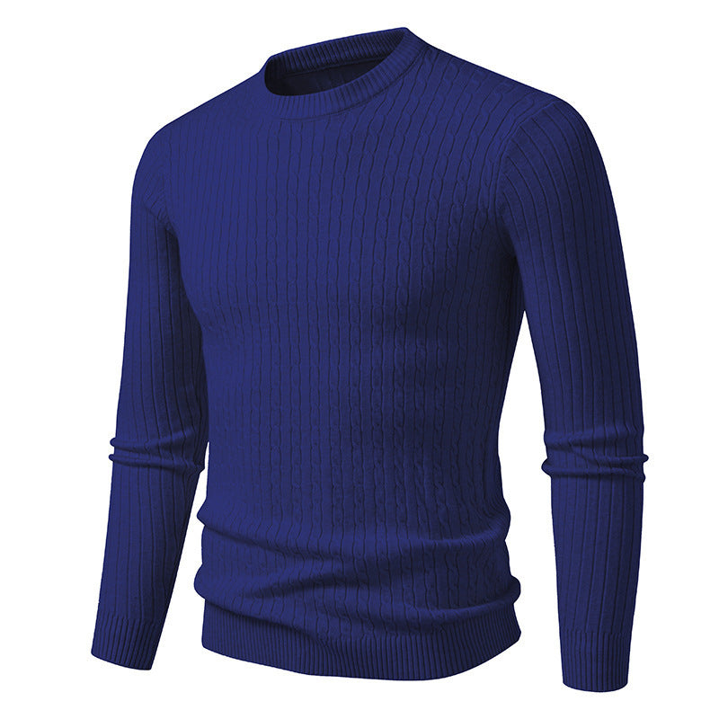 Men's fine knit pullover with textured cable pattern Lisslune