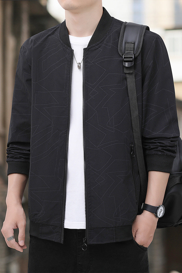 Men's lightweight bomber jacket with sporty cut and practical zip pockets Lisslune