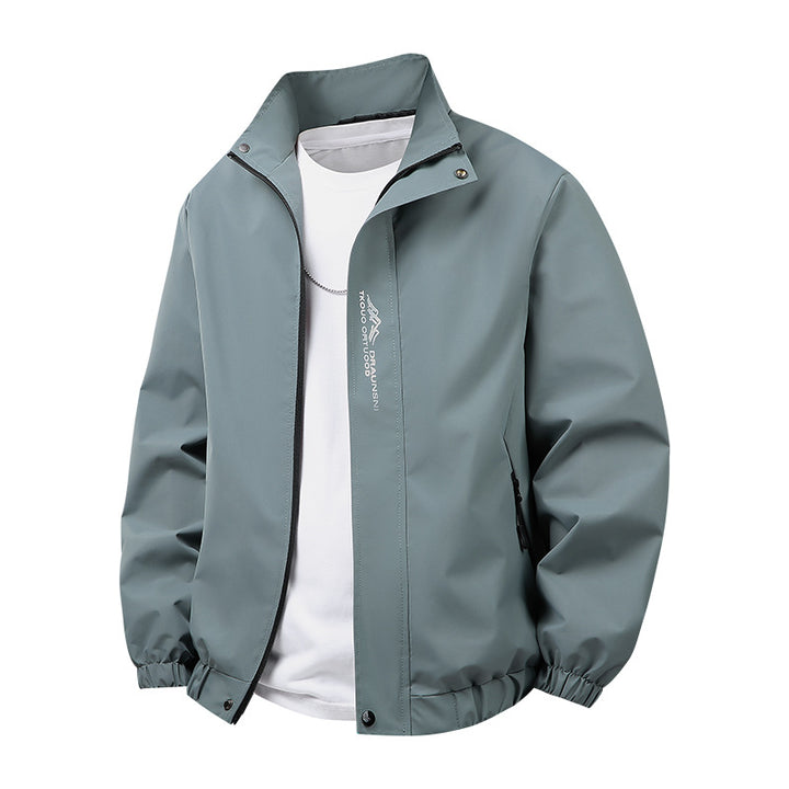 Men's Breathable Transitional Jacket with Adjustable Collar and Practical Pockets Lisslune
