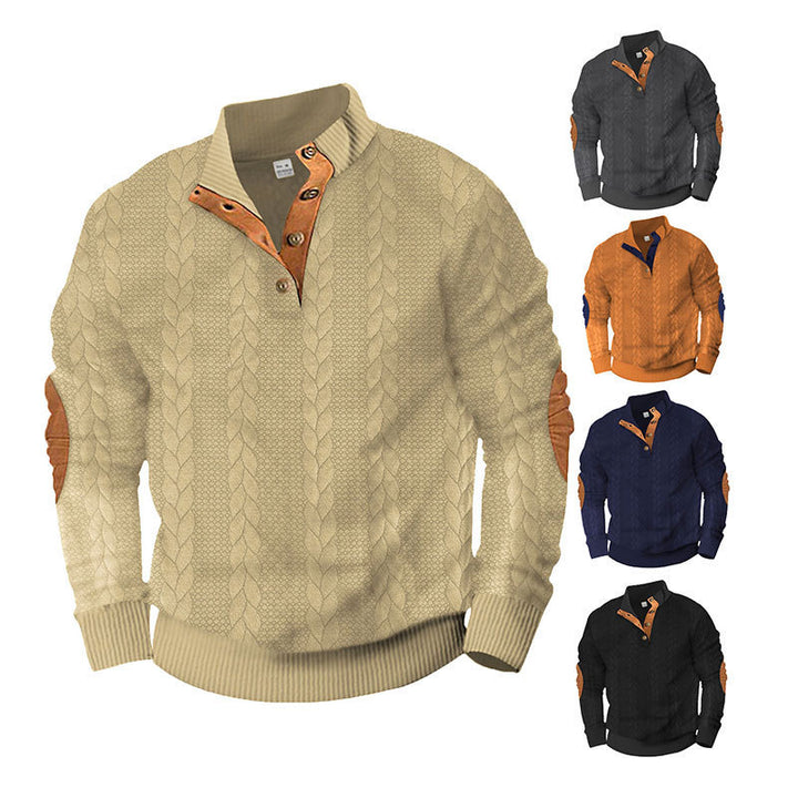 Men's knit pullover with contrast details Lisslune