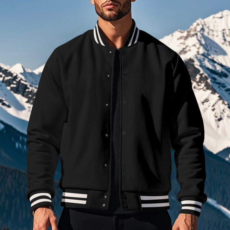 Men's sporty college jacket with contrast details Lisslune