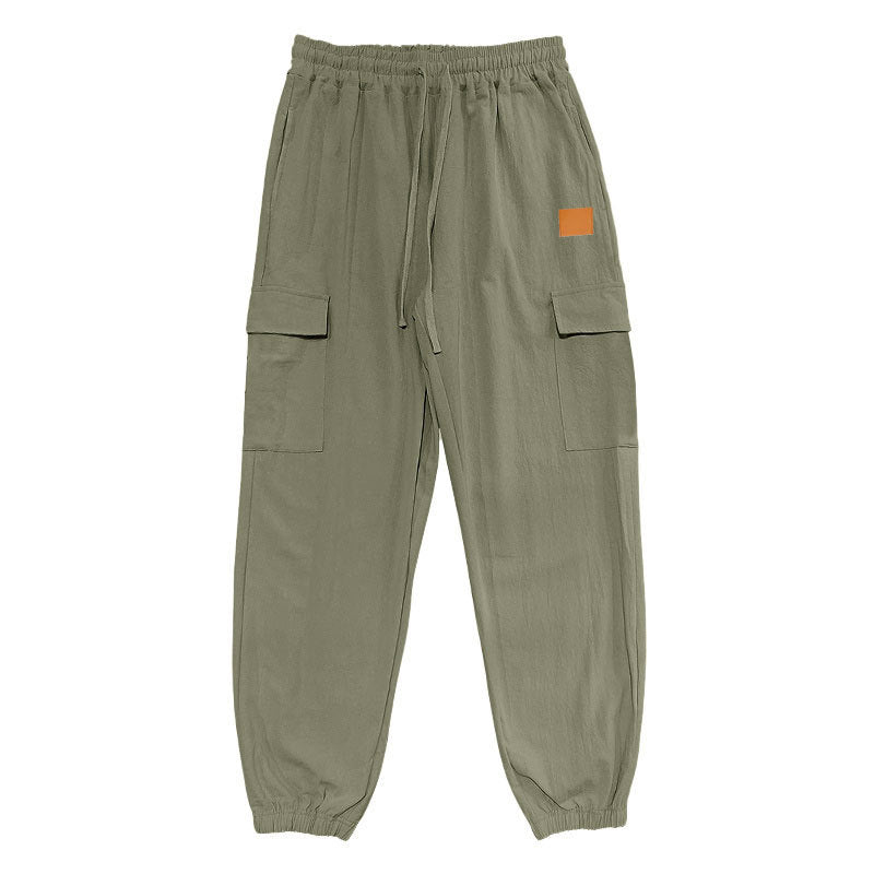 Men's cargo pants with elastic waistband and practical pockets Lisslune