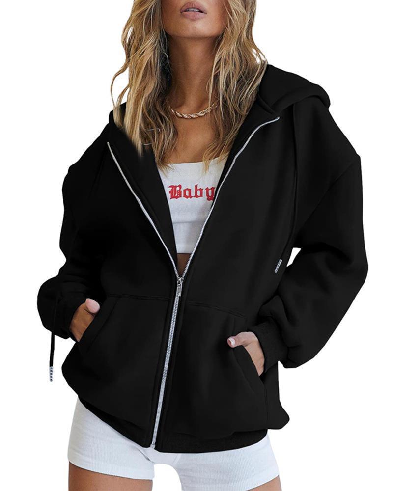 Women's hooded jacket with an oversized fit and practical pockets Lisslune