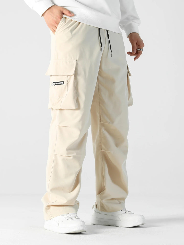 Men's cargo pants with multifunctional pockets and elastic waistband Lisslune