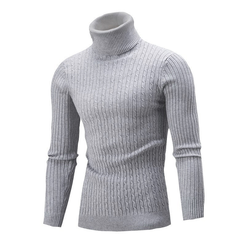 Men's elegant turtleneck sweater with textured design Lisslune