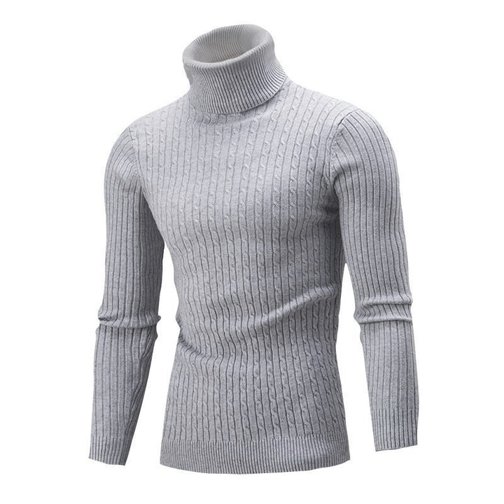 Men's elegant turtleneck sweater with textured design Lisslune