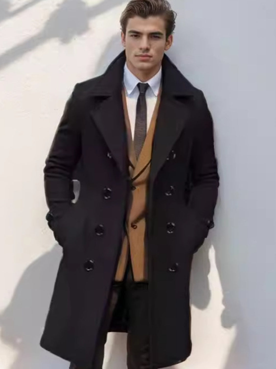 Men's Elegant Wool Coat Lisslune