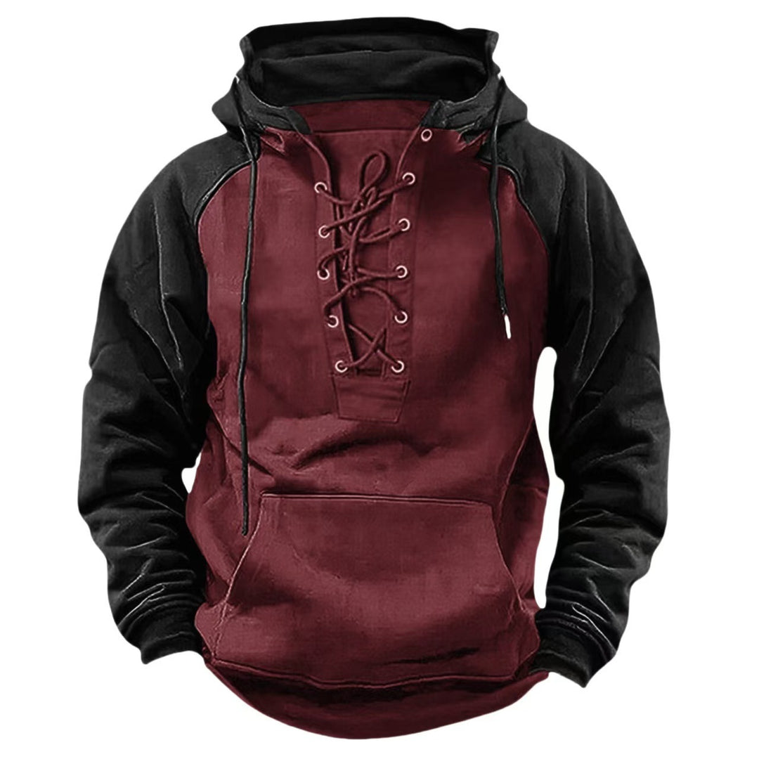 Men's hoodie with modern lacing and comfortable fit Lisslune