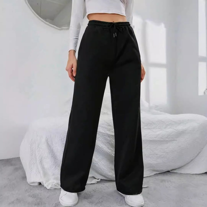 Women's wide leisure pants with elastic waistband Lisslune
