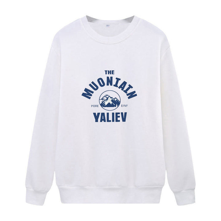 Women's cozy sweatshirt with front mountain motif Lisslune