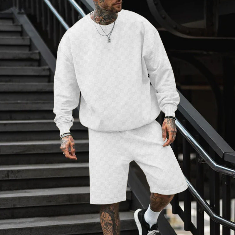 Men's casual sweatshirt and shorts set Lisslune