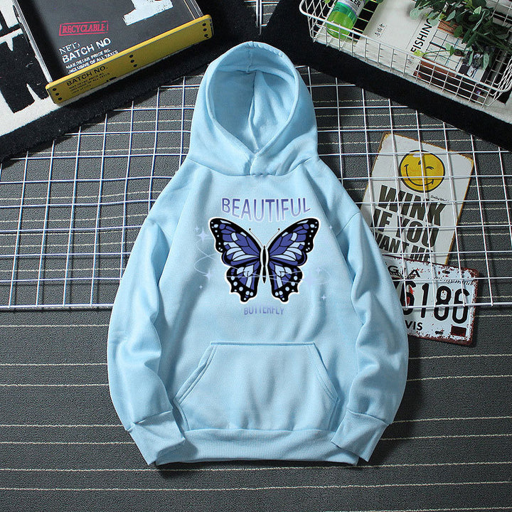 Lady hoodie with creative butterfly design Lisslune