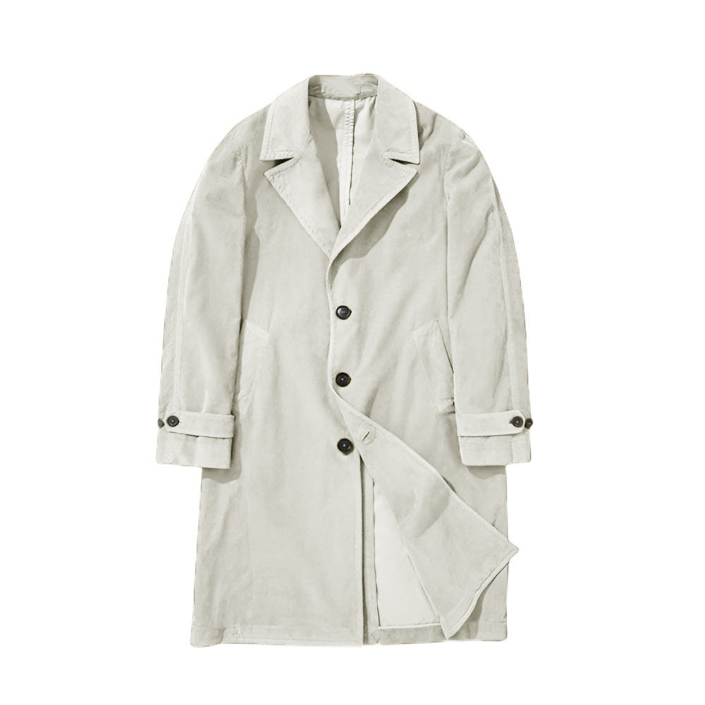 Men's elegant trench coat made of high-quality fabric with practical pockets Lisslune