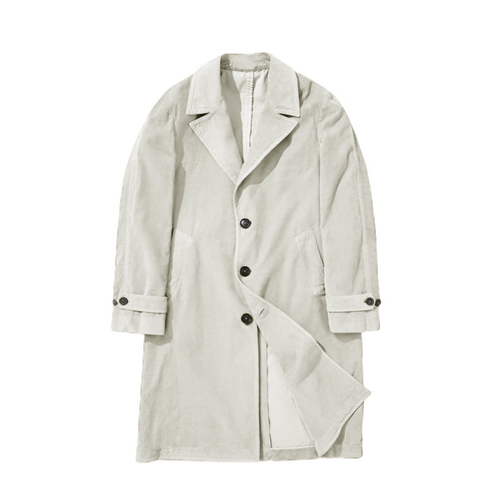 Men's elegant trench coat made of high-quality fabric with practical pockets Lisslune