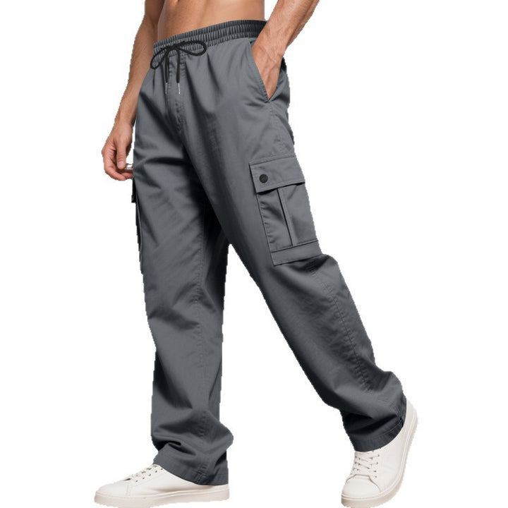 Men's cargo pants with elastic waistband and functional side pockets Lisslune