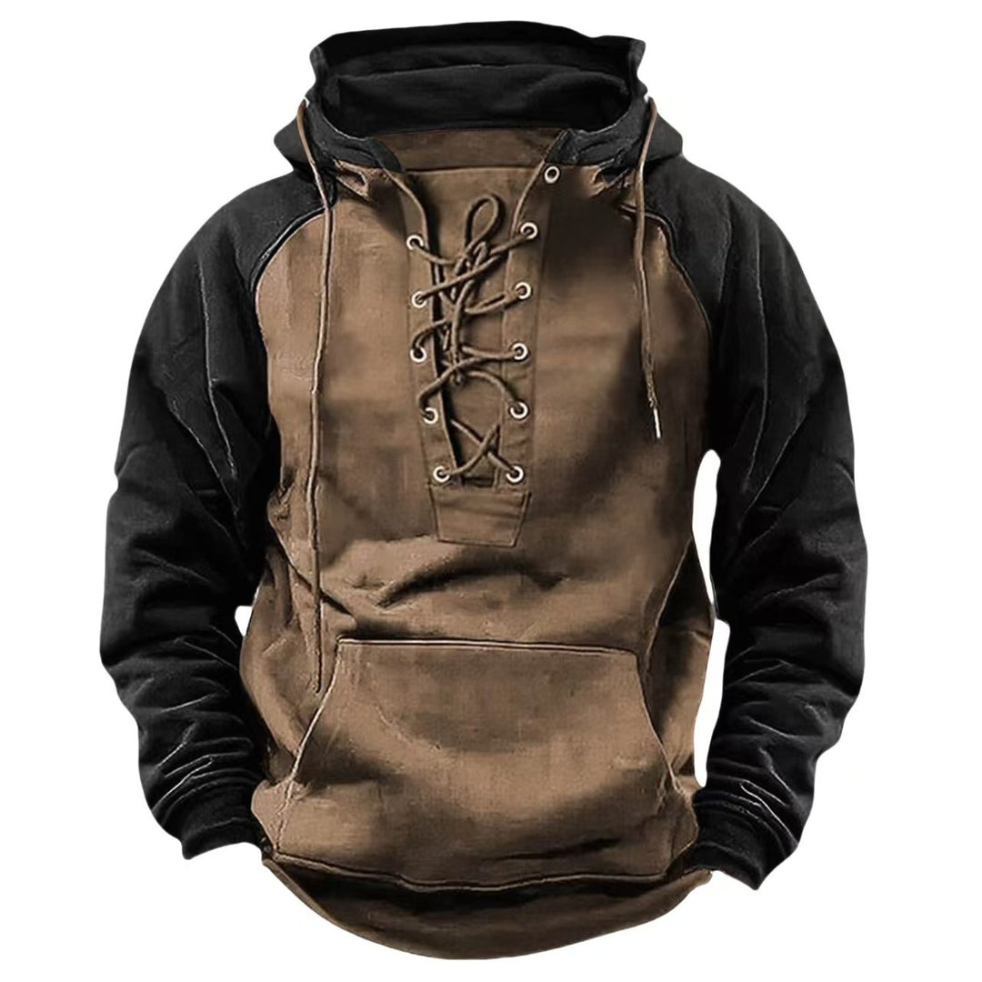 Men's hoodie with modern lacing and comfortable fit Lisslune