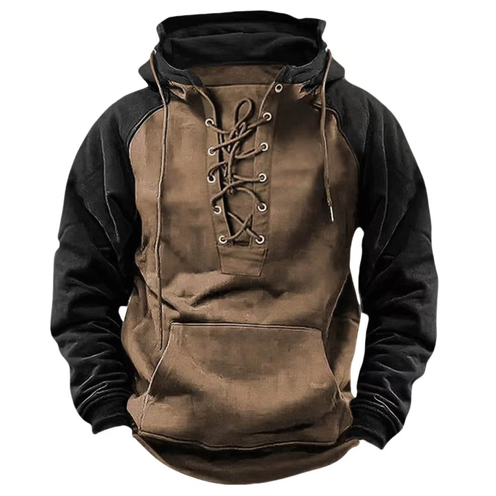 Men's hoodie with modern lacing and comfortable fit Lisslune