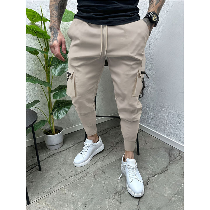 Men's stylish cargo joggers with practical pockets and elastic waistband Lisslune