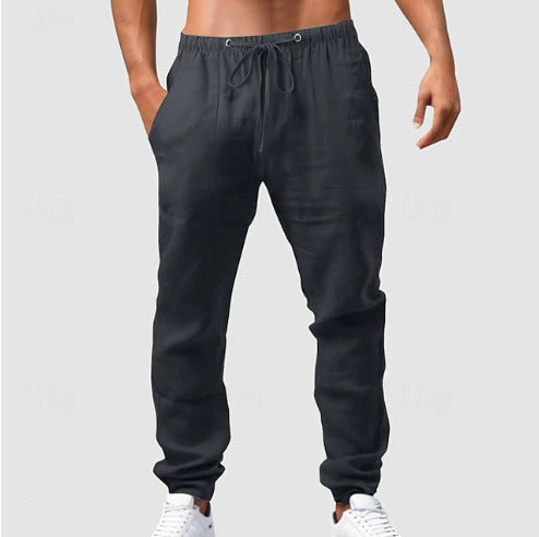 Men's Lightweight Comfort Cargo Pants with Elastic Waistband Lisslune