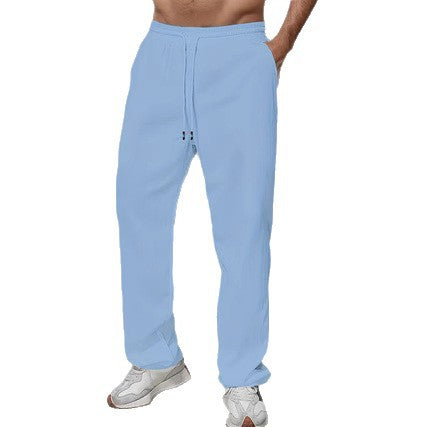 Men's Sporty Relaxed Fit Jogging Pants with Elastic Waistband and Side Pockets Lisslune