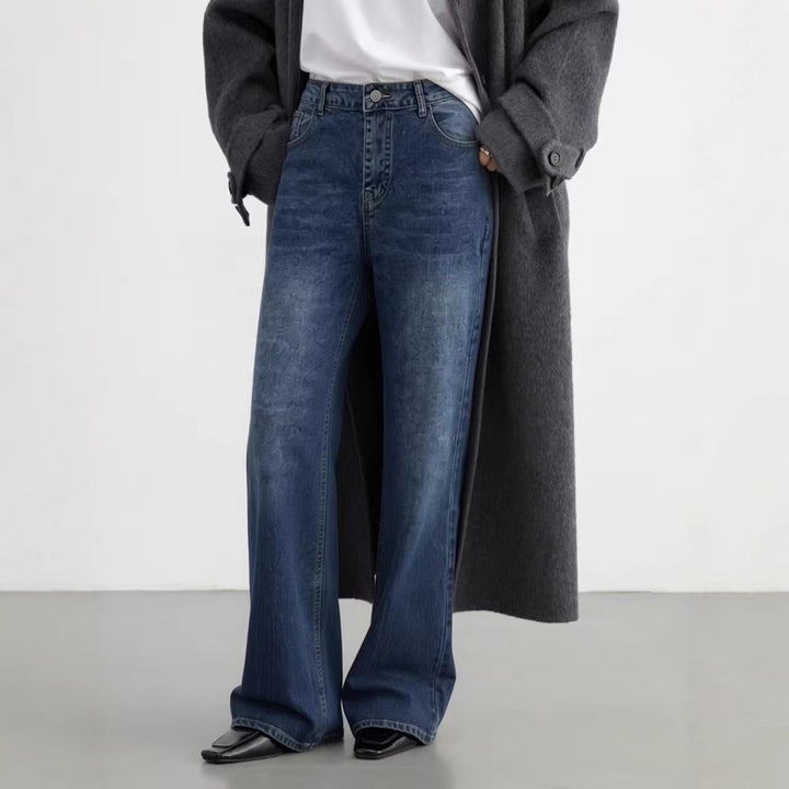Herren lässige Bootcut Jeans mit modernen Waschungen Lisslune