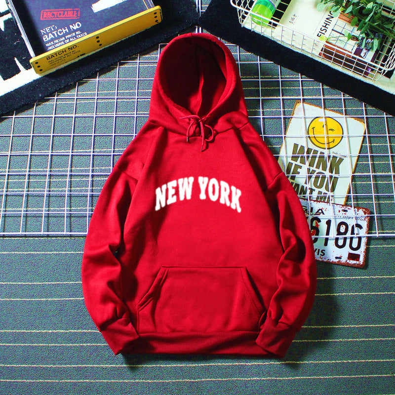 Women's Hooded Sweatshirt with Modern New York Lettering Lisslune