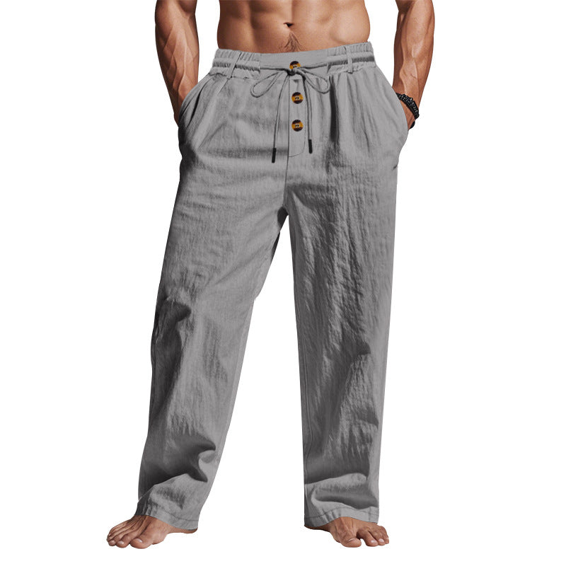 Men's airy beach pants with adjustable drawstring and practical side pockets Lisslune