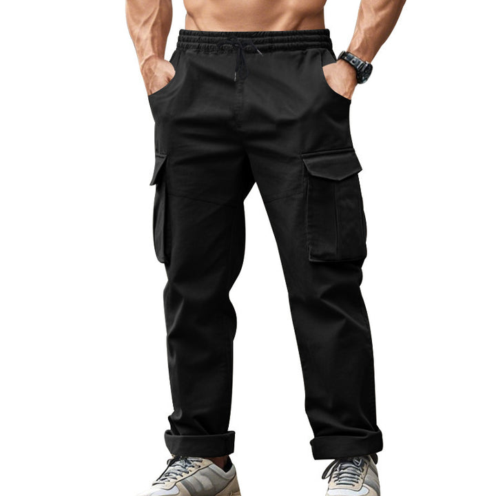 Men's cargo pants with elastic waistband and practical side pockets Lisslune 1758812816