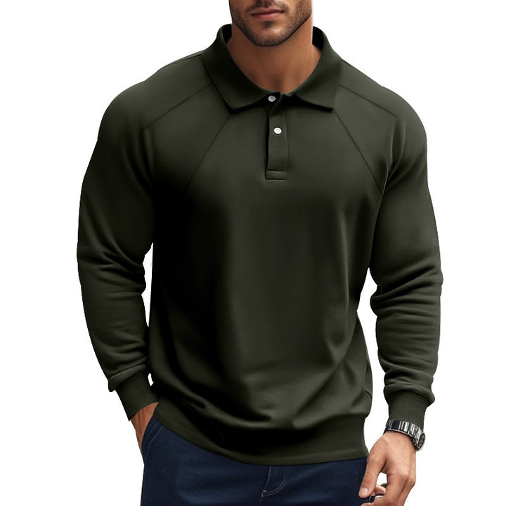 Men's Long Sleeve Polo Shirt with Sporty Cut and Breathable Technology Lisslune