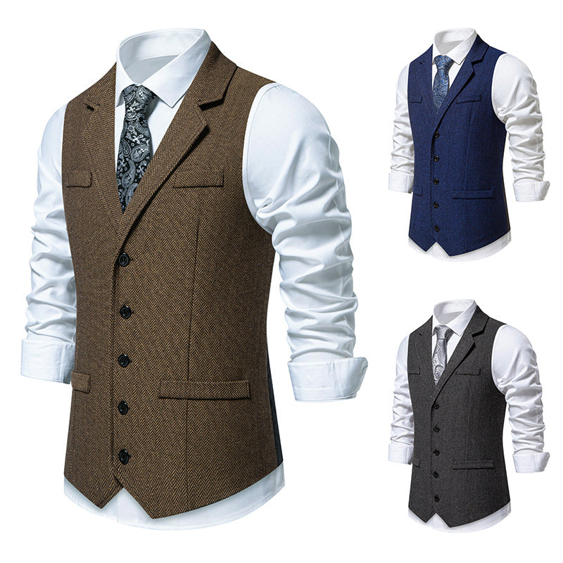 Men's elegant suit vest made of high-quality fabric Lisslune