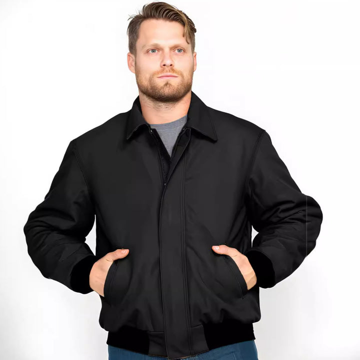 Men's casual transitional jacket with practical stand-up collar Lisslune