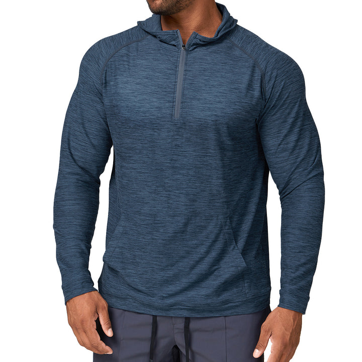 Men's Sporty Long Sleeve Shirt with Hood Lisslune