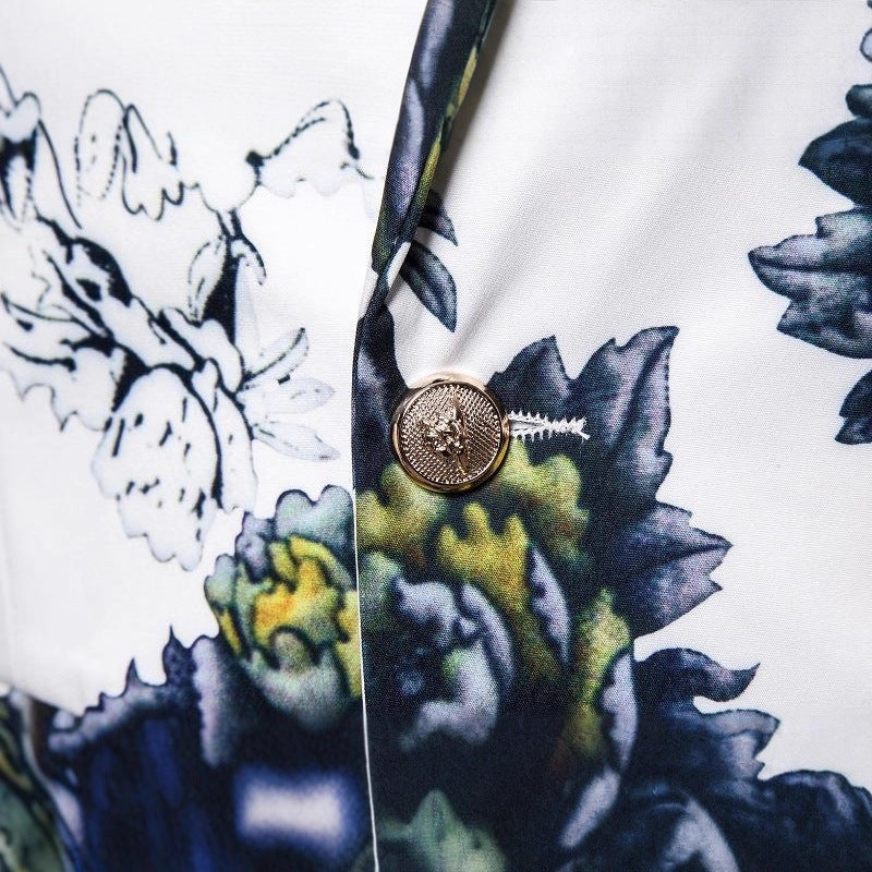 Men's elegant blazer with floral pattern Lisslune