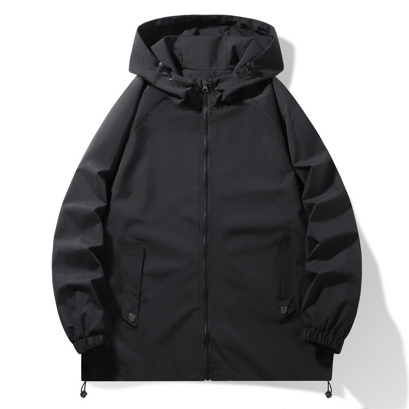 Men's functional jacket with adjustable hood collar and elastic sleeve cuffs Lisslune