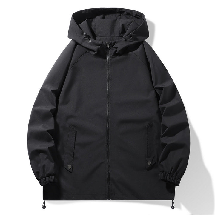 Men's functional jacket with adjustable hood collar and elastic sleeve cuffs Lisslune