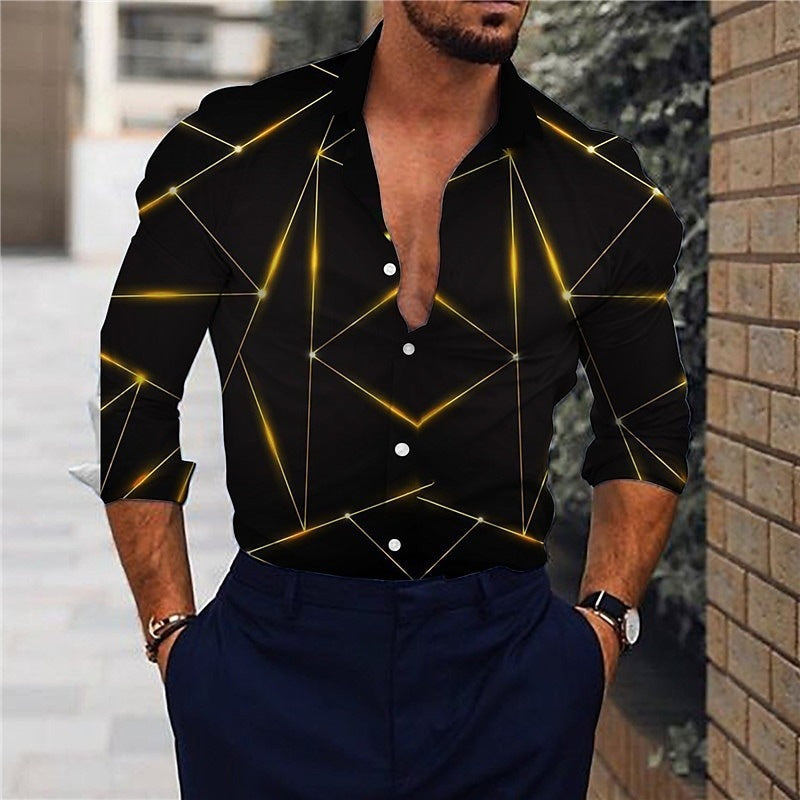Men's shirt with dynamic animal motif and modern cut Lisslune