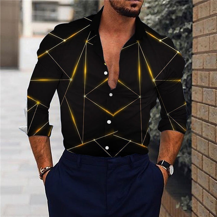 Men's shirt with dynamic animal motif and modern cut Lisslune